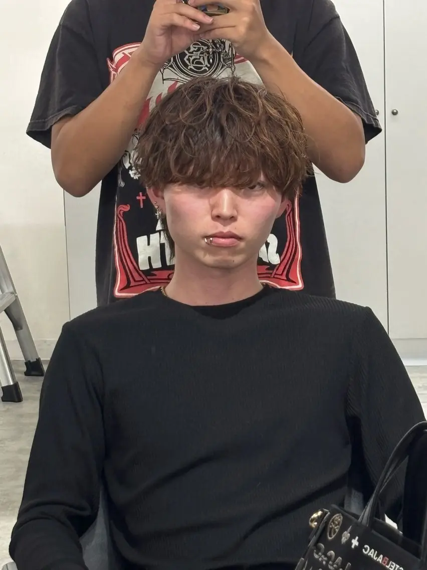 メンズ マッシュ メンズパーマ 西嶋 大凱のヘアスタイル