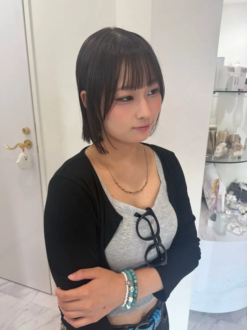 ショート カラー ブラウンカラー ボブ ともか 名駅🧚‍♂️💫のヘアスタイル