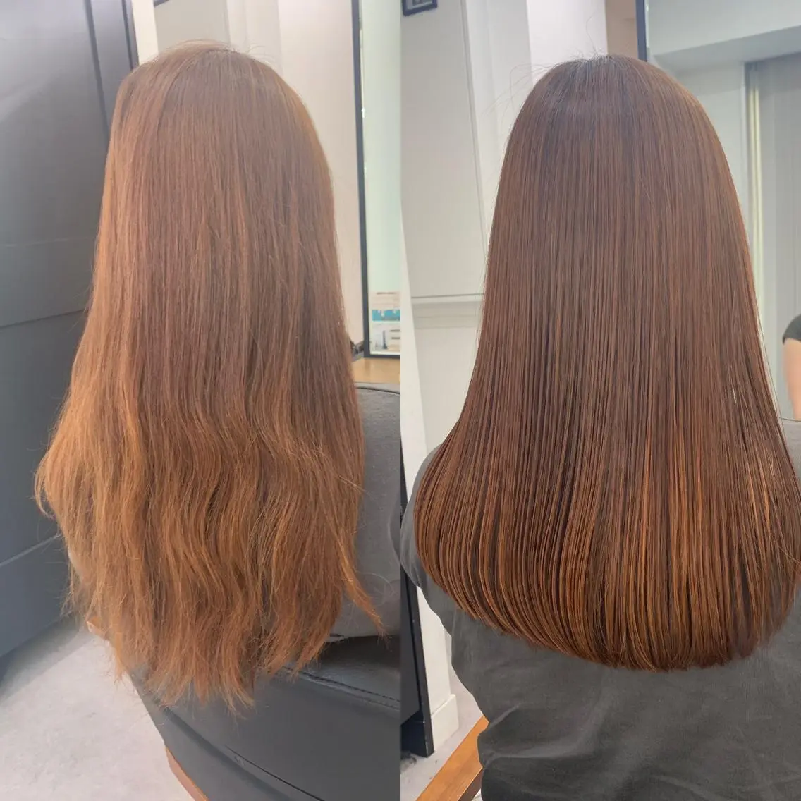 ミディアム カラー パーマ ヘアアレンジ メンズ キッズ ネイル マツエク・マツパ アイブロウ レイヤーカット／ 巻ける縮毛矯正のヘアスタイル