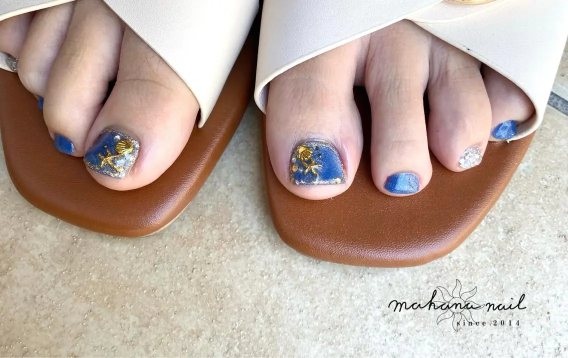 ネイル フットネイル 持ち込み mahana nailのネイルデザイン