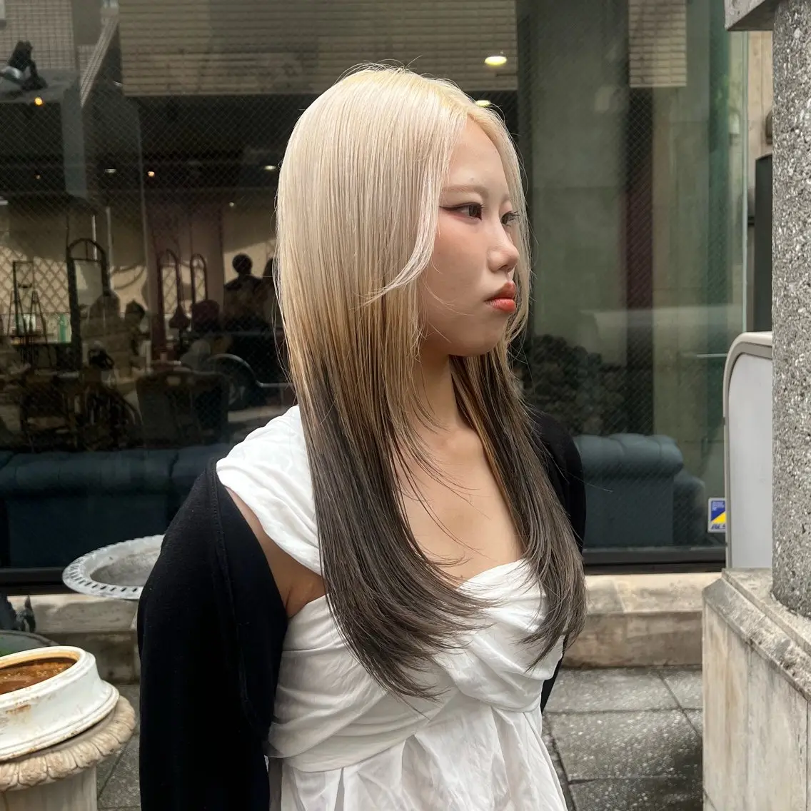セミロング カラー カット ヘアカラー トリートメント 赤みゼロ/透明感 カラー🌿KANTAのヘアスタイル