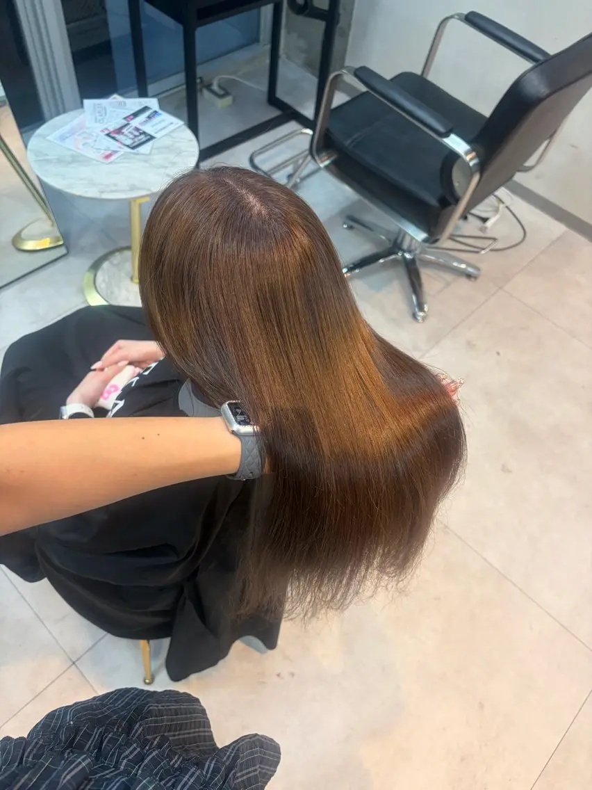 ロング カラー ブリーチ ブラウンカラー ケアブリーチ 透明感カラー 韓国/透明感カラー みのり 🕊️のヘアスタイル