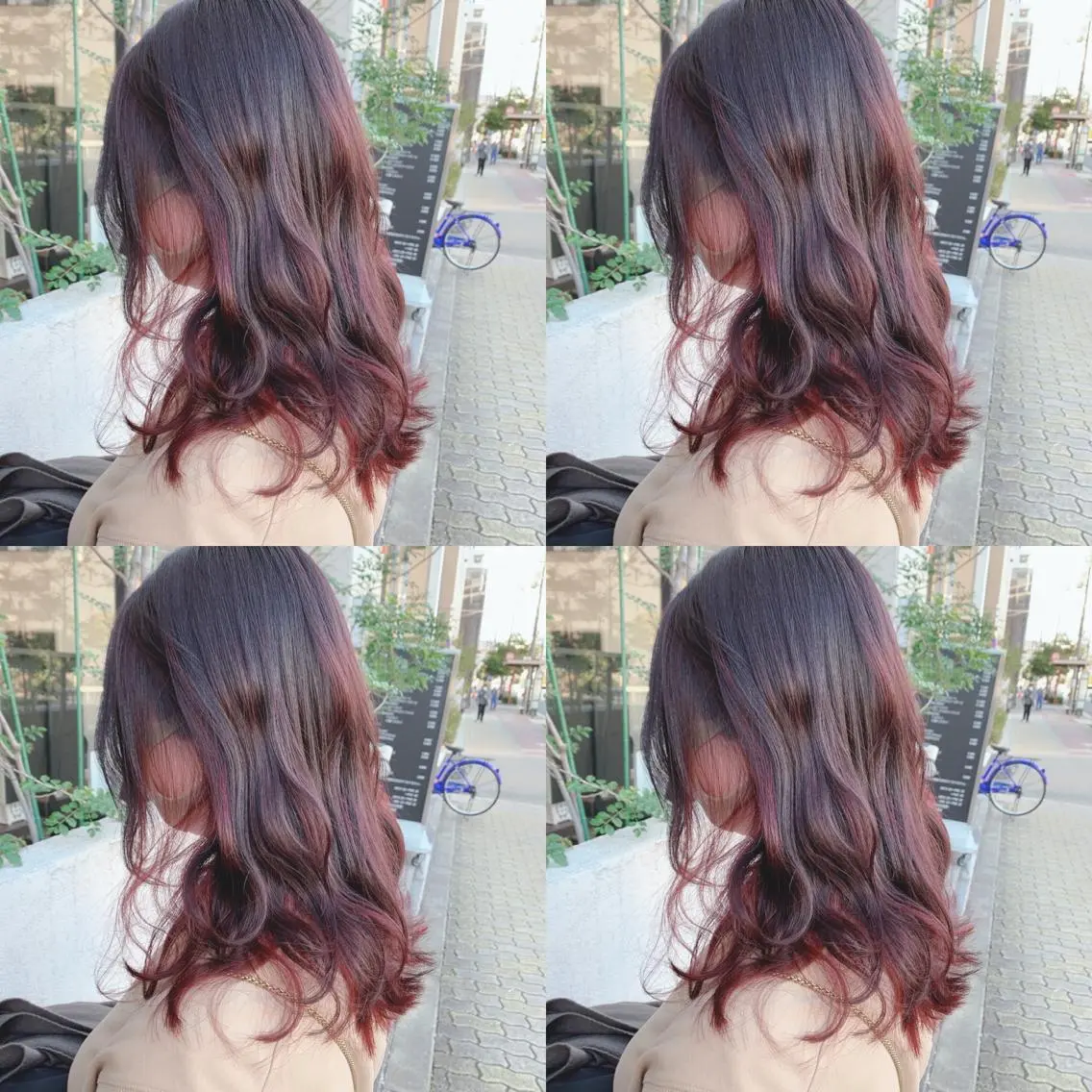 セミロング カラー ブリーチ インナーカラー 似合わせ/ カラー.岡田友仁のヘアスタイル