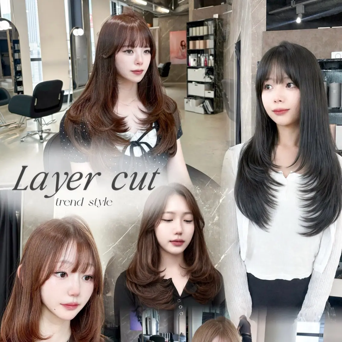 ロング 韓国風ヘア レイヤーカット 韓国レイヤー×艶 カラー/coco🩰のヘアスタイル