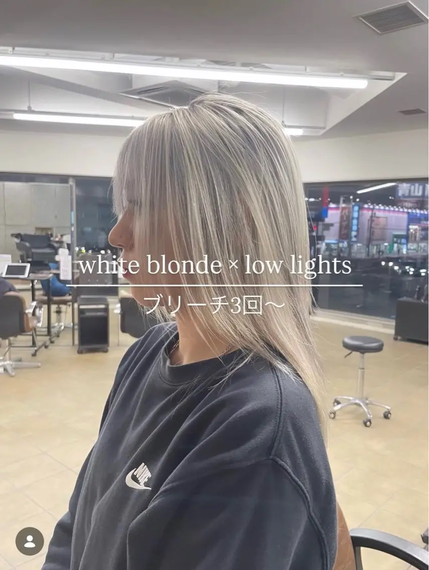 ミディアム カット ヘアカラー トリートメント ハイトーンカラー / 美髪矯正/出口優斗のヘアスタイル