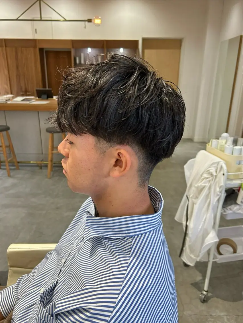 ショート パーマ メンズ メンズパーマ 佐藤 悠生 メンズパーマ.カットのヘアスタイル