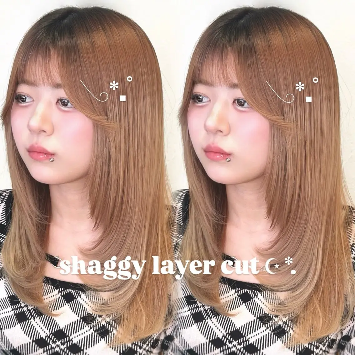ミディアム カット ヘアカラー 透明感カラー×レイヤ ー🧊横田 冴のヘアスタイル
