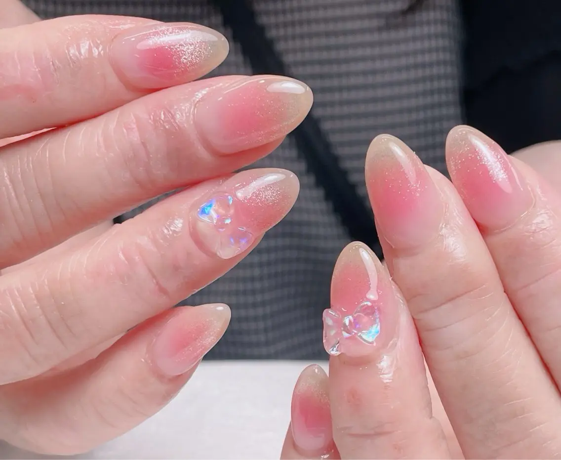 ネイル チークネイル 長さ出し フレンチネイル ジェルネイル 韓国ネイル 中野駅から2分 MEO NAILのネイルデザイン