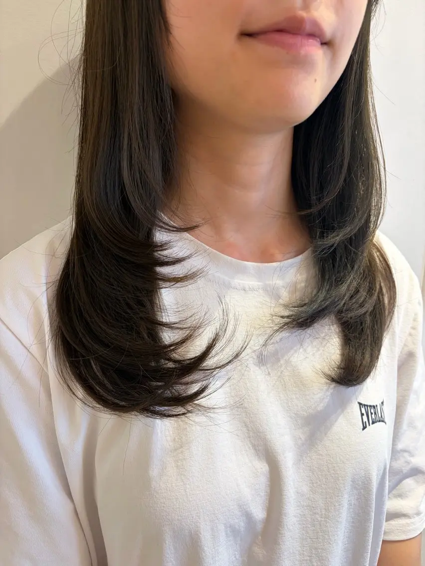 ミディアム ヘアカラー トリートメント ボブ🍊暖色カラー 浅草【Bob美容師】のヘアスタイル