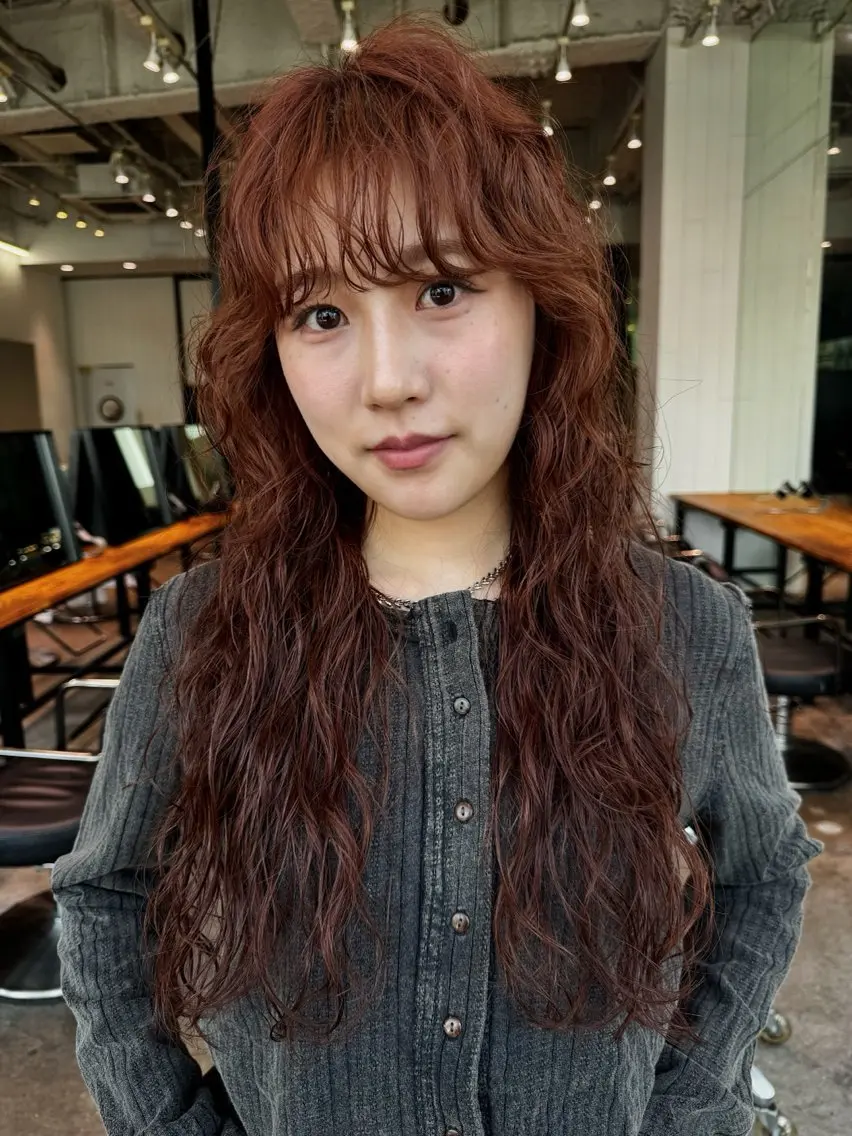 ロング パーマ 似合わせパーマ デジタルパーマのヘアスタイル