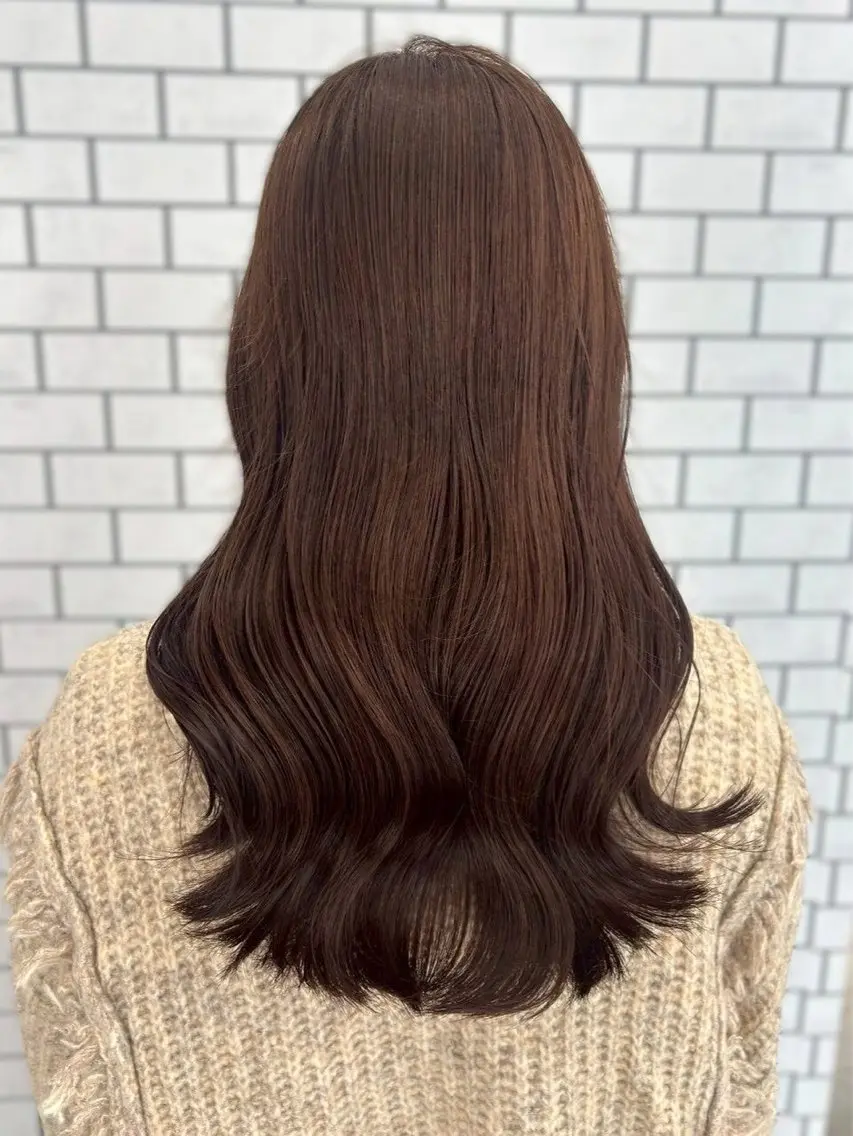 カラー ブラウンカラー レッドカラー ヘアカラー 橋木 凛々のヘアスタイル