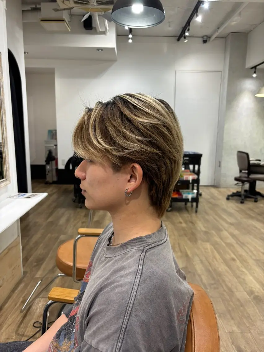 メンズ センターパート カット ヘッドスパ ヘアセット 坂下 光輝のヘアスタイル
