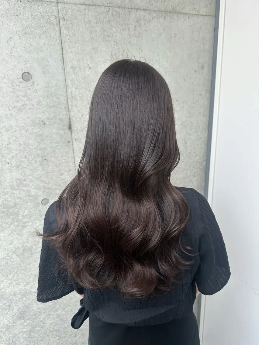 ロング カラー ヘアカラー トリートメント 🖤KURUMI🖤 潤艶・髪質改善のヘアスタイル