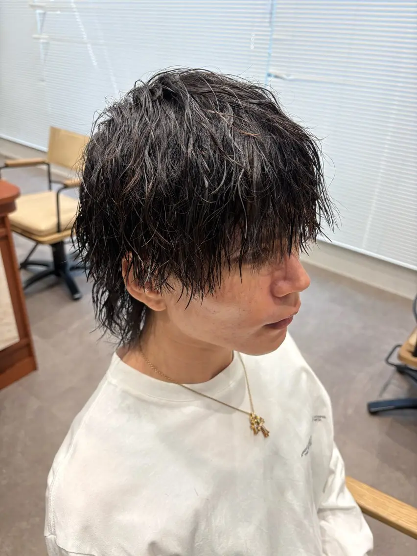 ミディアム メンズ カット パーマ Hiroki /walt名駅店のヘアスタイル