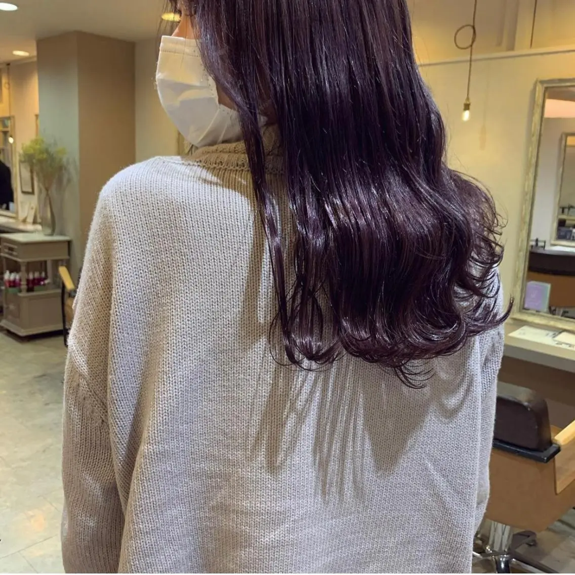 ロング カラー ブリーチ パープルカラー ayano /トレンドヘアのヘアスタイル
