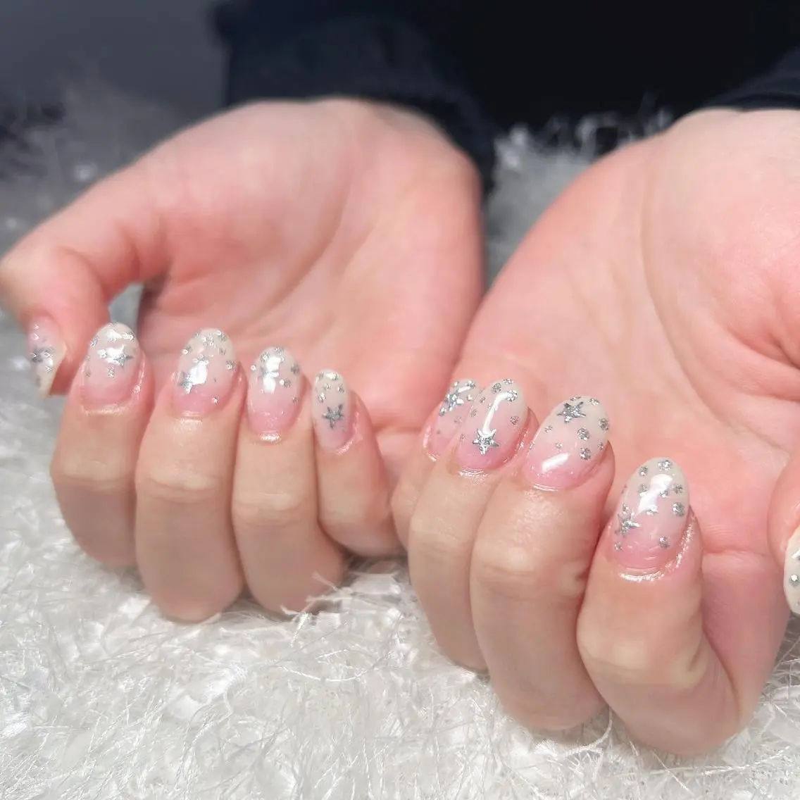 ネイル 長さ出し フレンチネイル ジェルネイル グラデーション 韓国ネイル ハンドネイル Nail&eye Belire 新宿のネイルデザイン