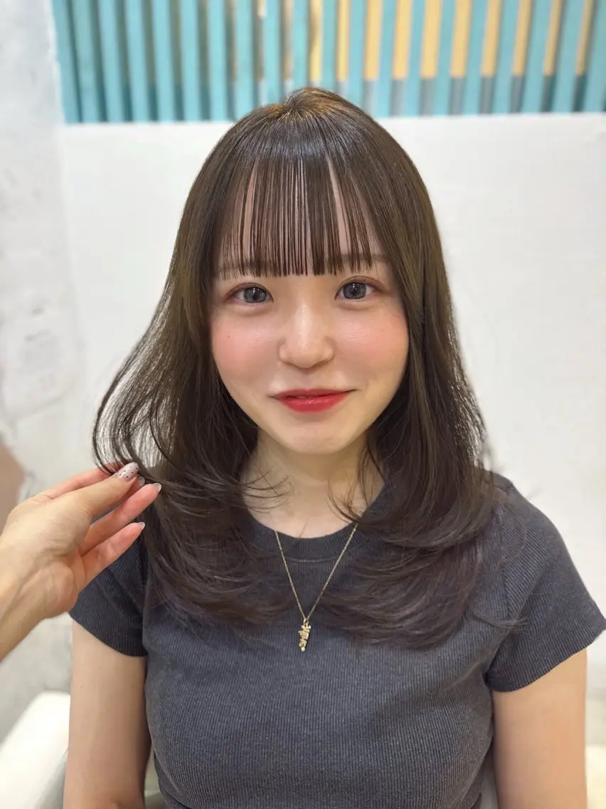 ミディアム カラー レイヤーカット カット ヘアカラー トリートメント 透明感カラー🫧ヘア セット🫧松本菜月の眉毛・アイブロウイメージ