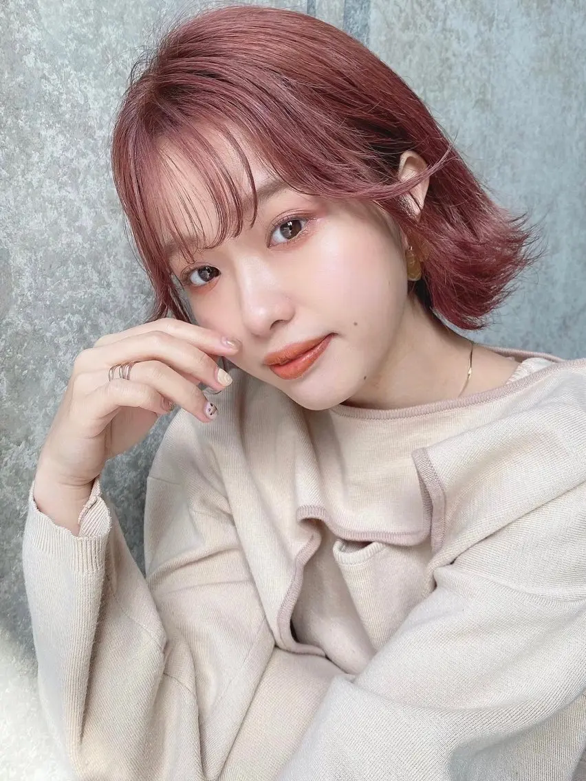 ショート 外ハネヘア ヘアカラー トリートメント オープニング記念✨ 赤松 ナオキのヘアスタイル