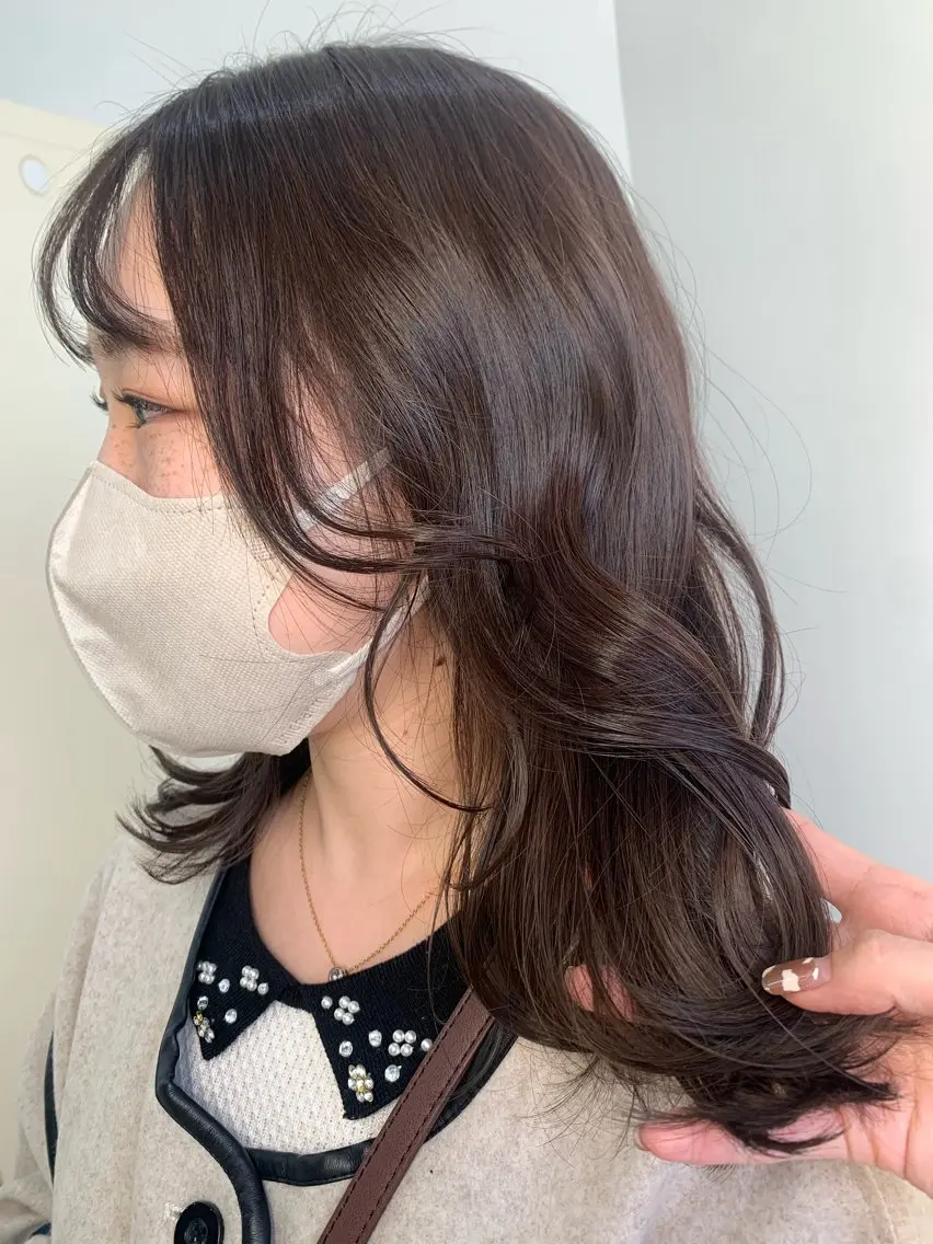 ロング カラー 透明感カラー ラベンダーカラー 💫色落ちまで可愛い ブリーチ💫ユウゴのヘアスタイル