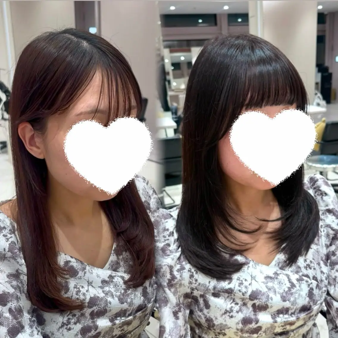 ミディアム カラー カット ヘアカラー トリートメント 内田 志乃のヘアスタイル