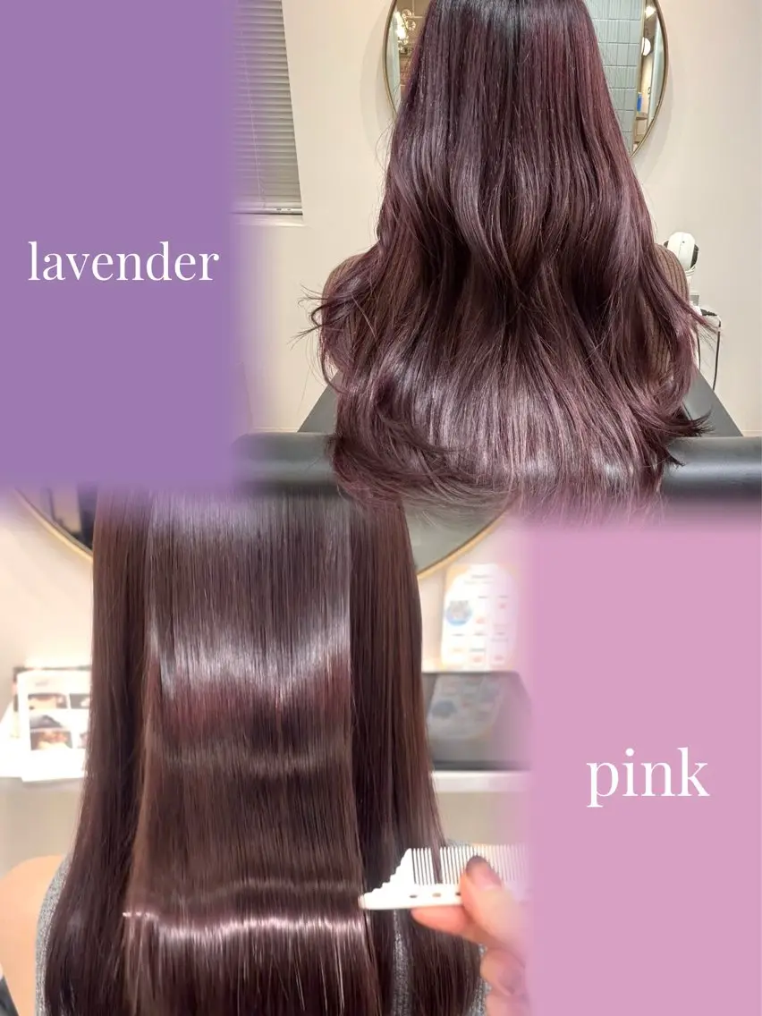 ロング カラー カット ヘアカラー トリートメント レイヤーカット🍒韓 国ヘア🍒ひかりのヘアスタイル