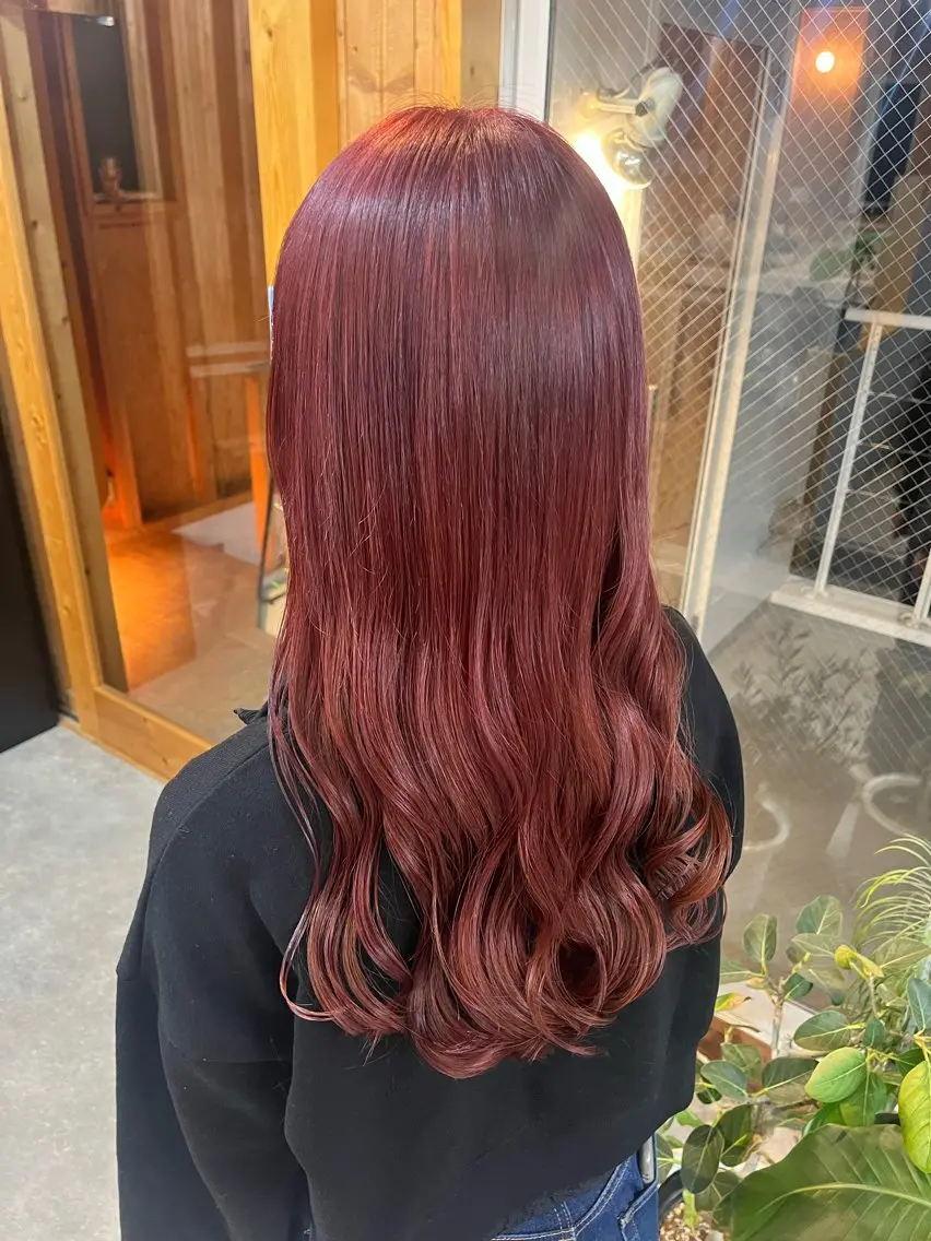 カラー まろみ暖色×ボブ ×chia🕯のヘアスタイル
