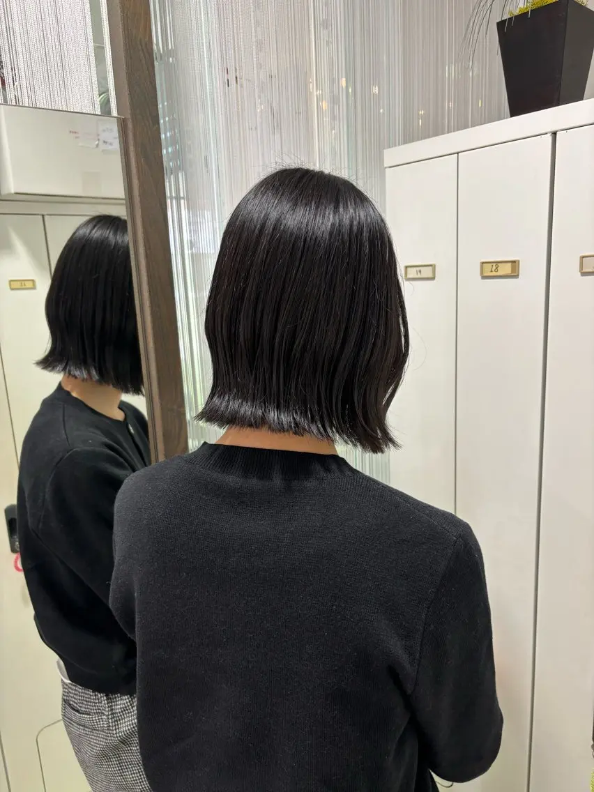 ショート ボブ くびれヘア カット トリートメント ☆似合わせボブ/ ミディアム/mikaのヘアスタイル