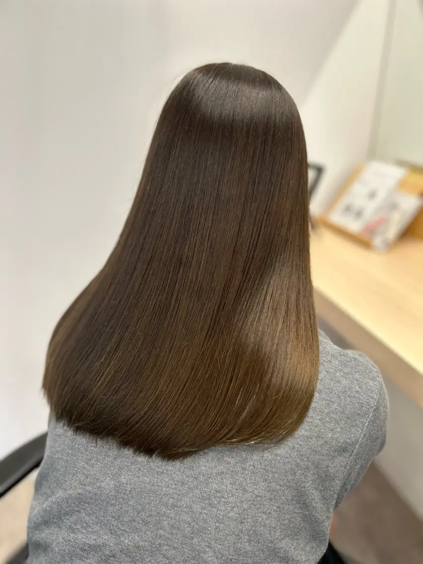 ミディアム カラー 透明感カラー オリーブカラー トリートメント ヘアカラー トリートメント FUKA／ 神戸艶髪🎀のヘアスタイル