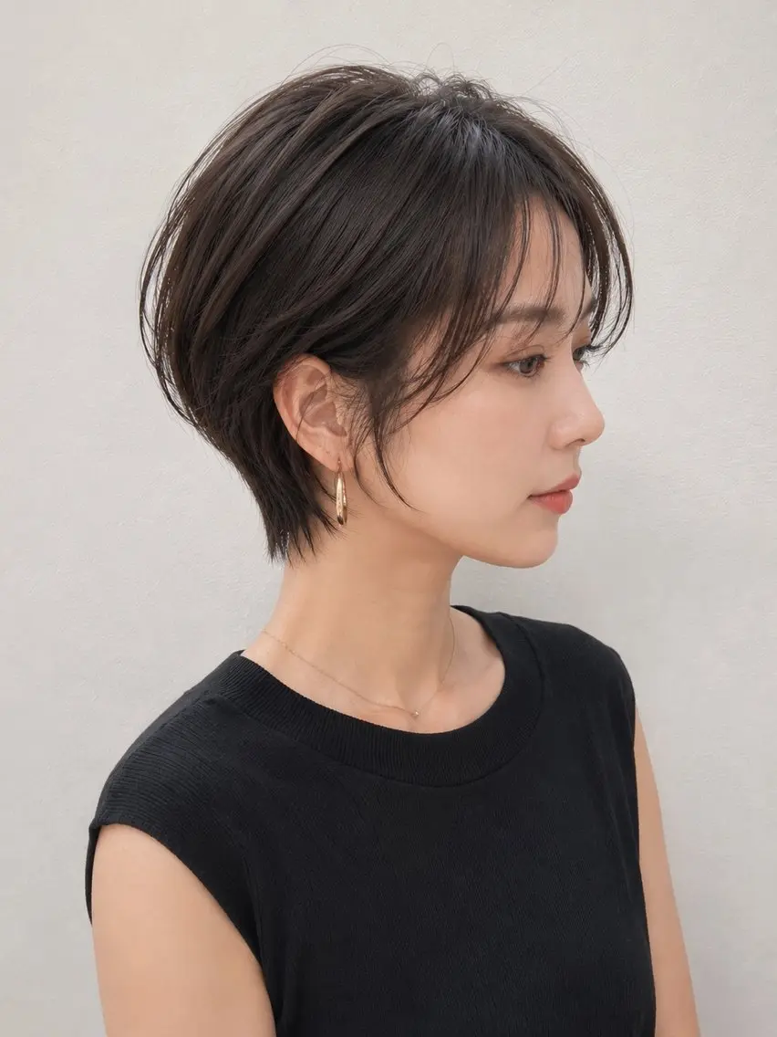 ショート くびれヘア ショートヘア MISA KIのヘアスタイル