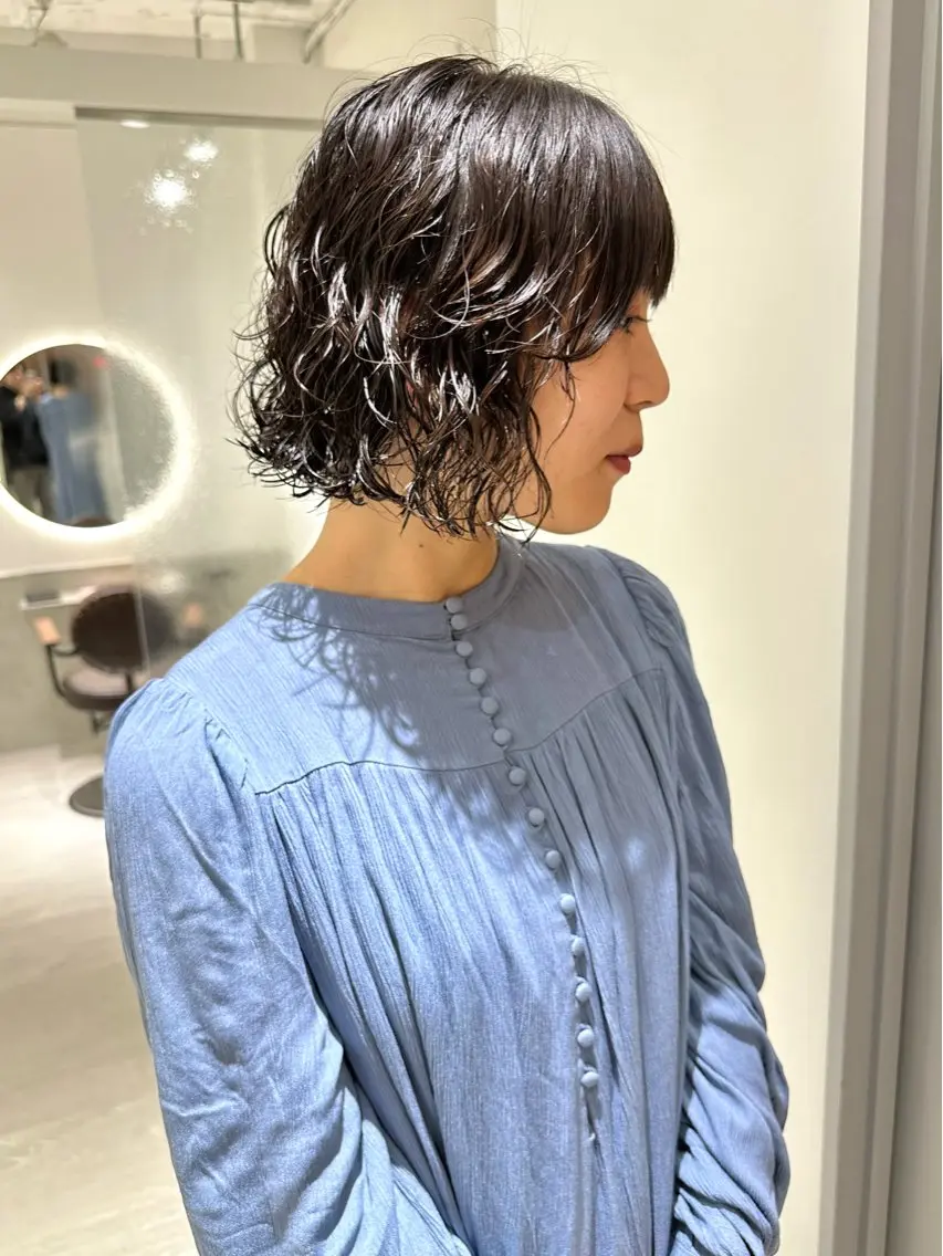ショート パーマ 髪質改善 縮毛矯正/ レイヤー/銀座/本木のヘアスタイル