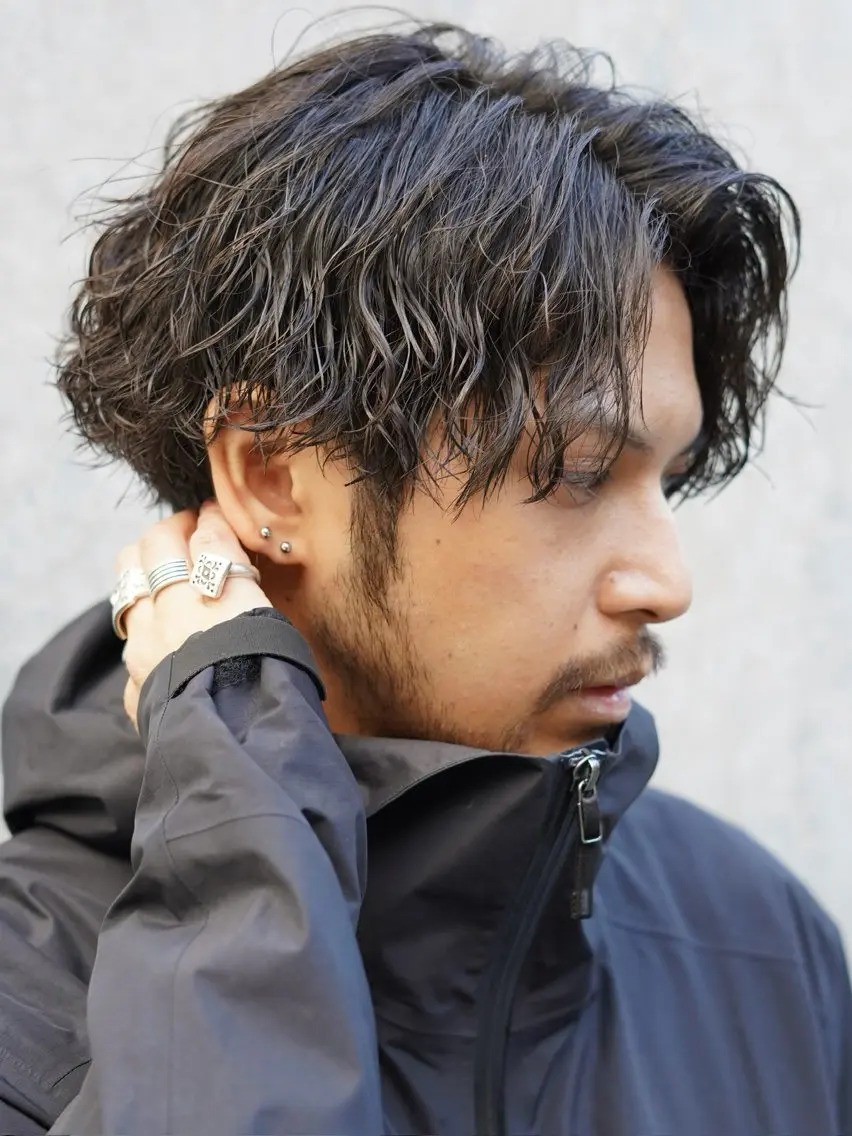 パーマ メンズ カット パーマ メンズ特化/パーマ /縮毛矯正/山本千太のヘアスタイル