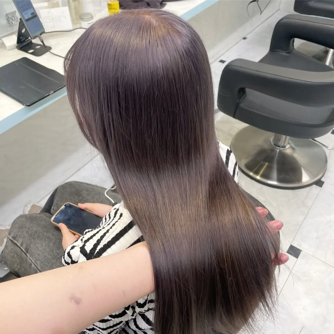 セミロング カラー 【美髪矯正/絹髪】 🎀hinano🎀のヘアスタイル