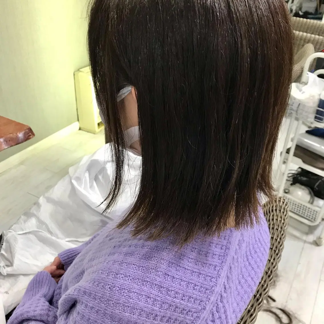 ミディアム カラー 透明感カラー カット ヘアカラー トリートメント ママ美容師 ＊ヒマワリのヘアスタイル