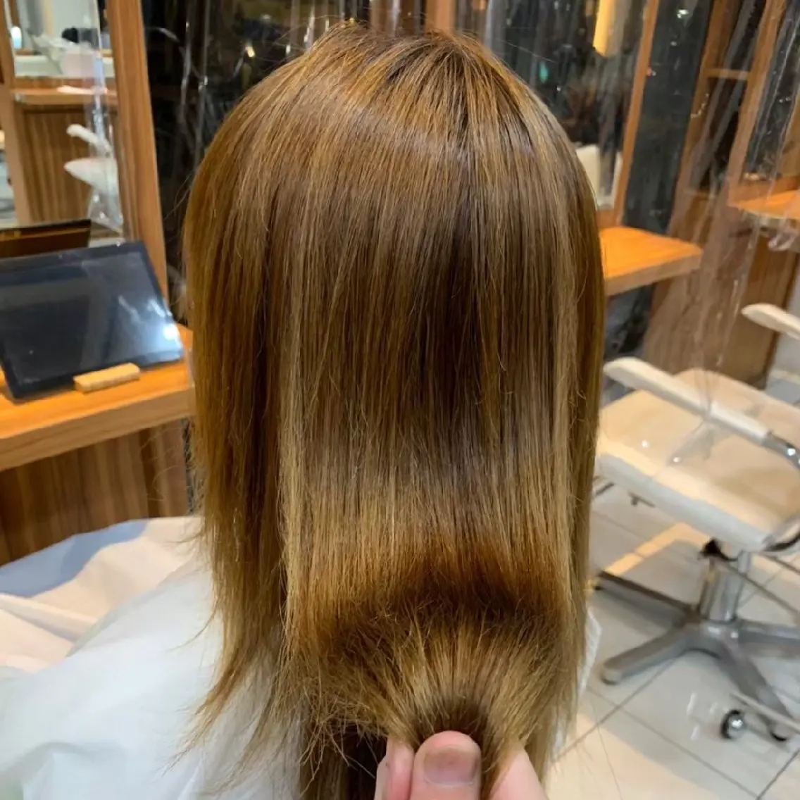 ミディアム 縮毛矯正/ワンカラー モデル募集🫧羽夏のヘアスタイル