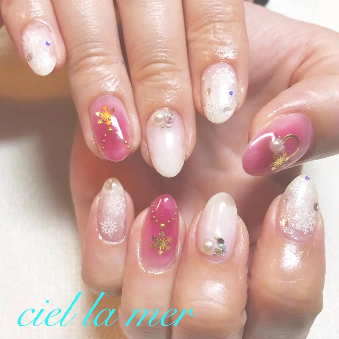 ネイル ハンドネイル フットネイル ciel la merのネイルデザイン