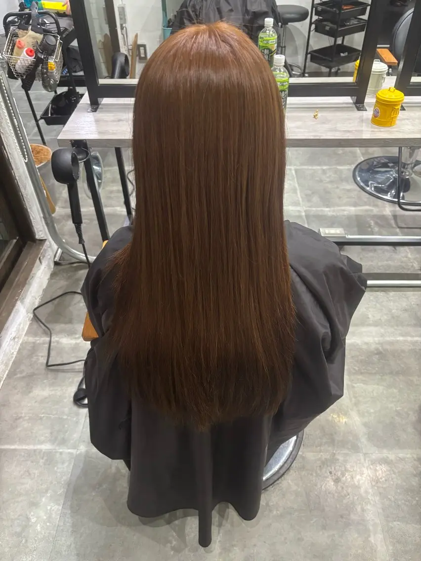 ロング ヘアカラー トリートメント 井上 陸のヘアスタイル