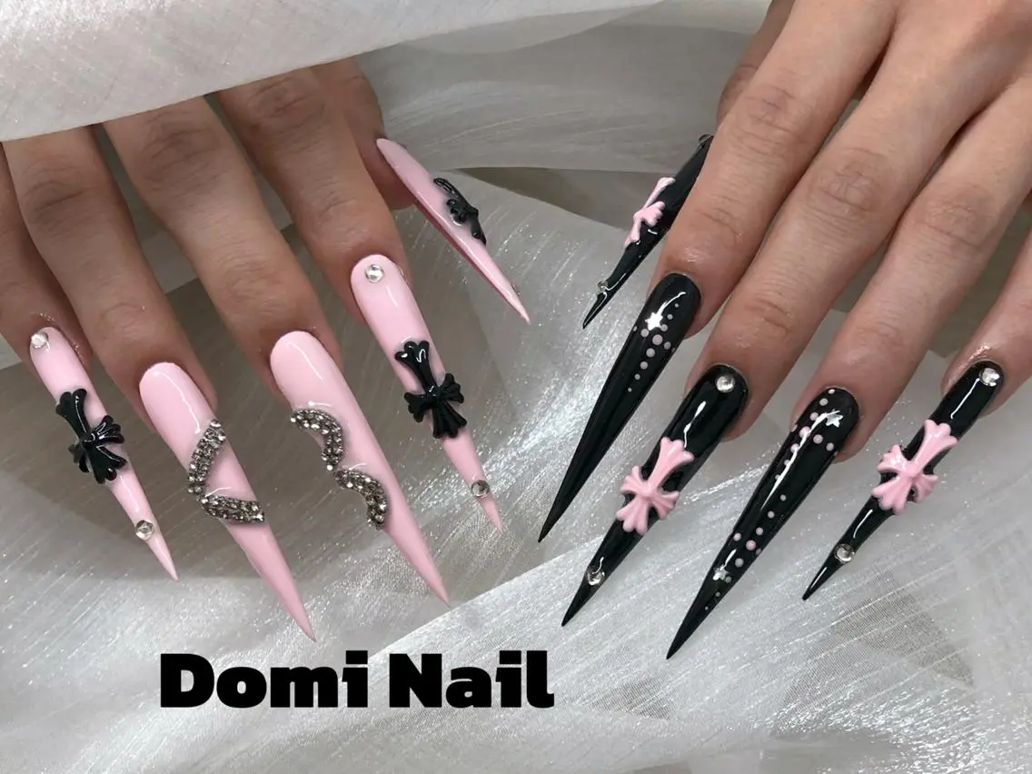ネイル ロングネイル 持ち込み スーパーロングネイル ハンドネイル 渋谷 Domi Nailのネイルデザイン