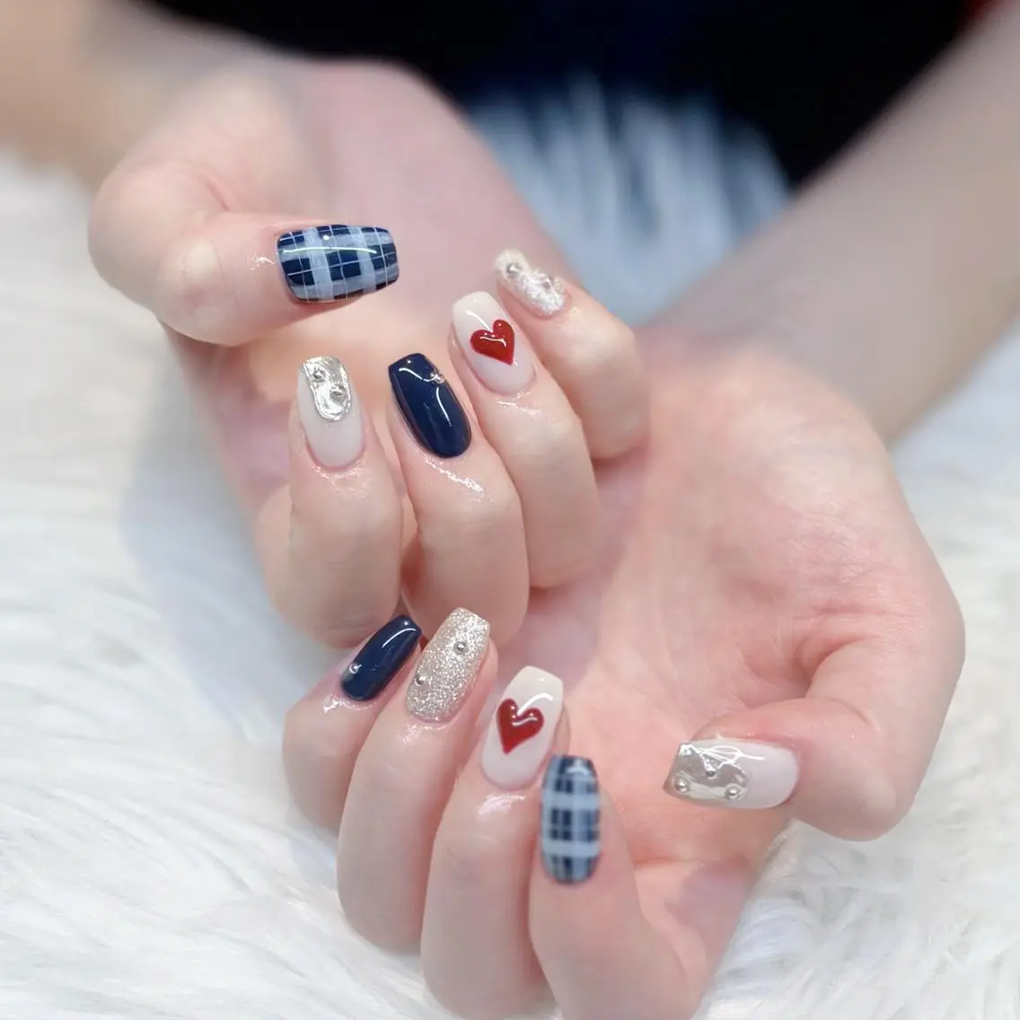 ネイル アートネイル 韓国ネイル 冬ネイル Keli Nail 難波のネイルデザイン