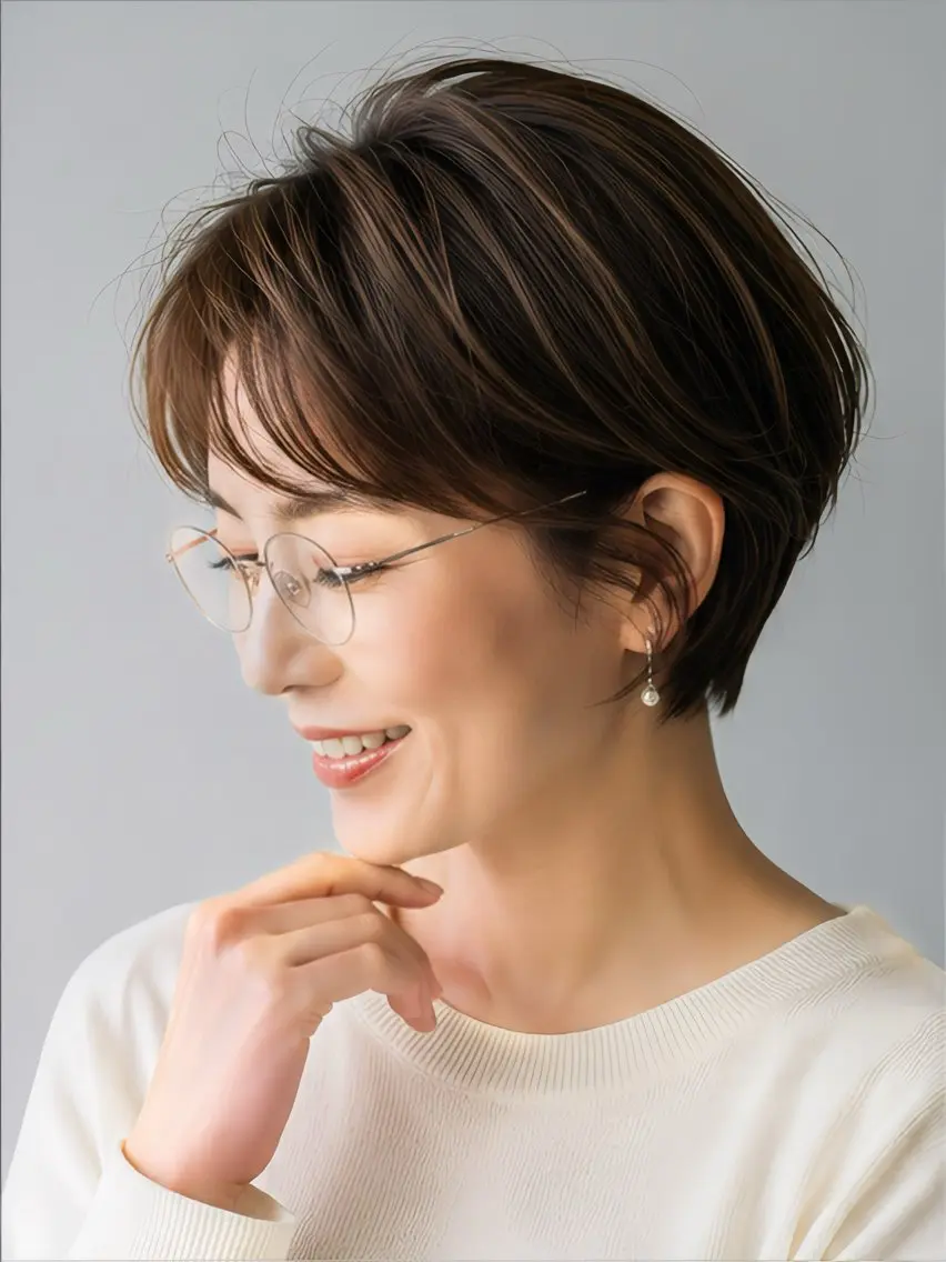 【脱・白髪染め人気No.1✨】派手にならない白髪ぼかしハイライト+カラー+似合わせカット¥12,100の写真