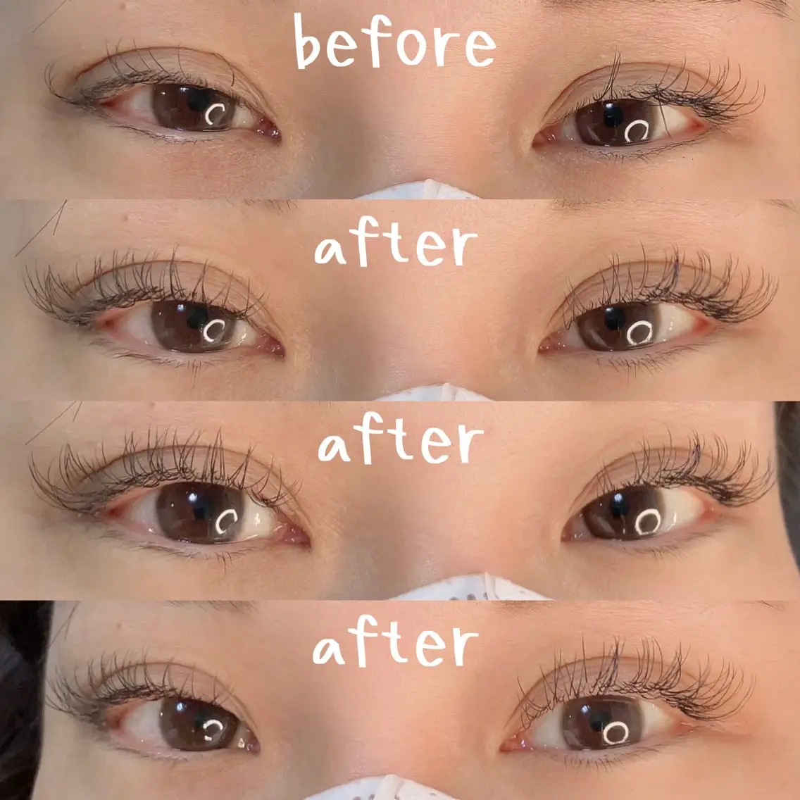 マツエク・マツパ 付け放題 フラットラッシュ linda lashesのマツエク・マツパデザイン
