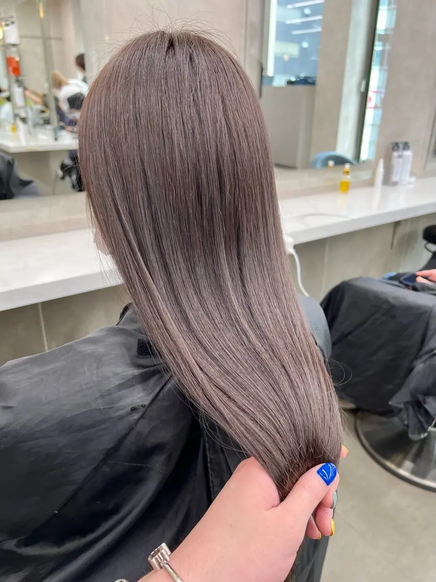 ロング カラー パーマ ヘアアレンジ メンズ 上品＆韓国風 🥀海心🥀のヘアスタイル