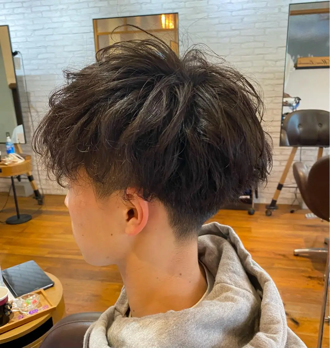 パーマ メンズ カット パーマ マンツーマンサロン 🤍Tanakaのヘアスタイル