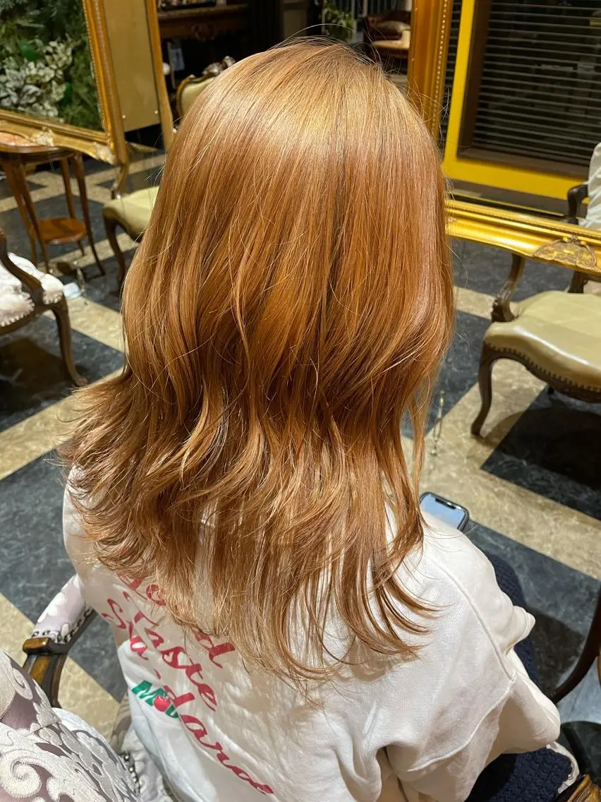 ❤️ダブルカラー(ワンブリーチ+全体カラー)の写真