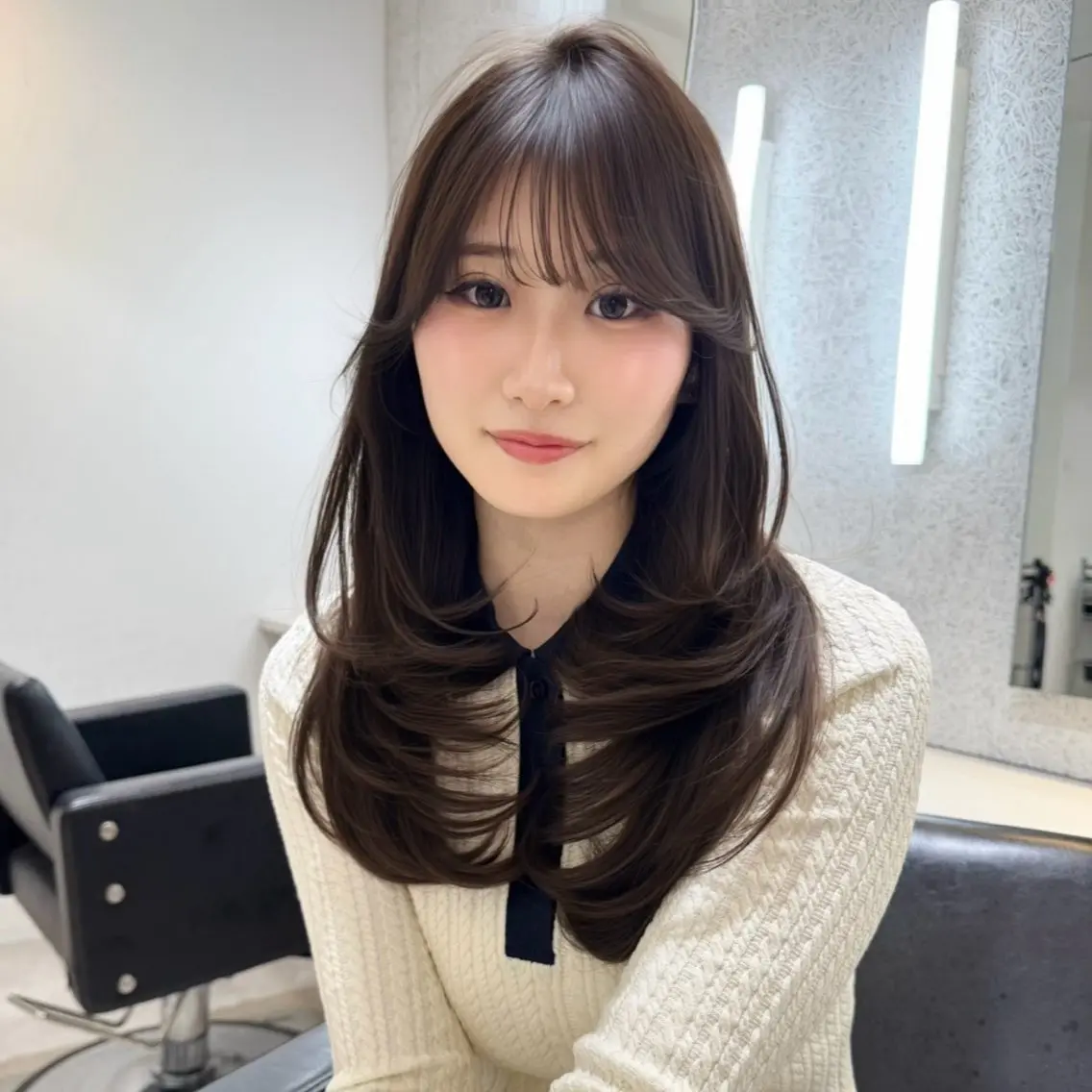 セミロング カット ヘアカラー トリートメント Mizuki /SOYONのヘアスタイル