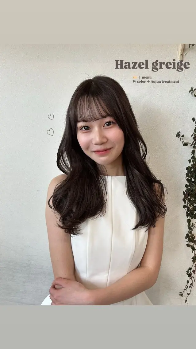 【透明感カラー+カット+トリートメント】レディースメンズ◎ミニモ学割U24の写真