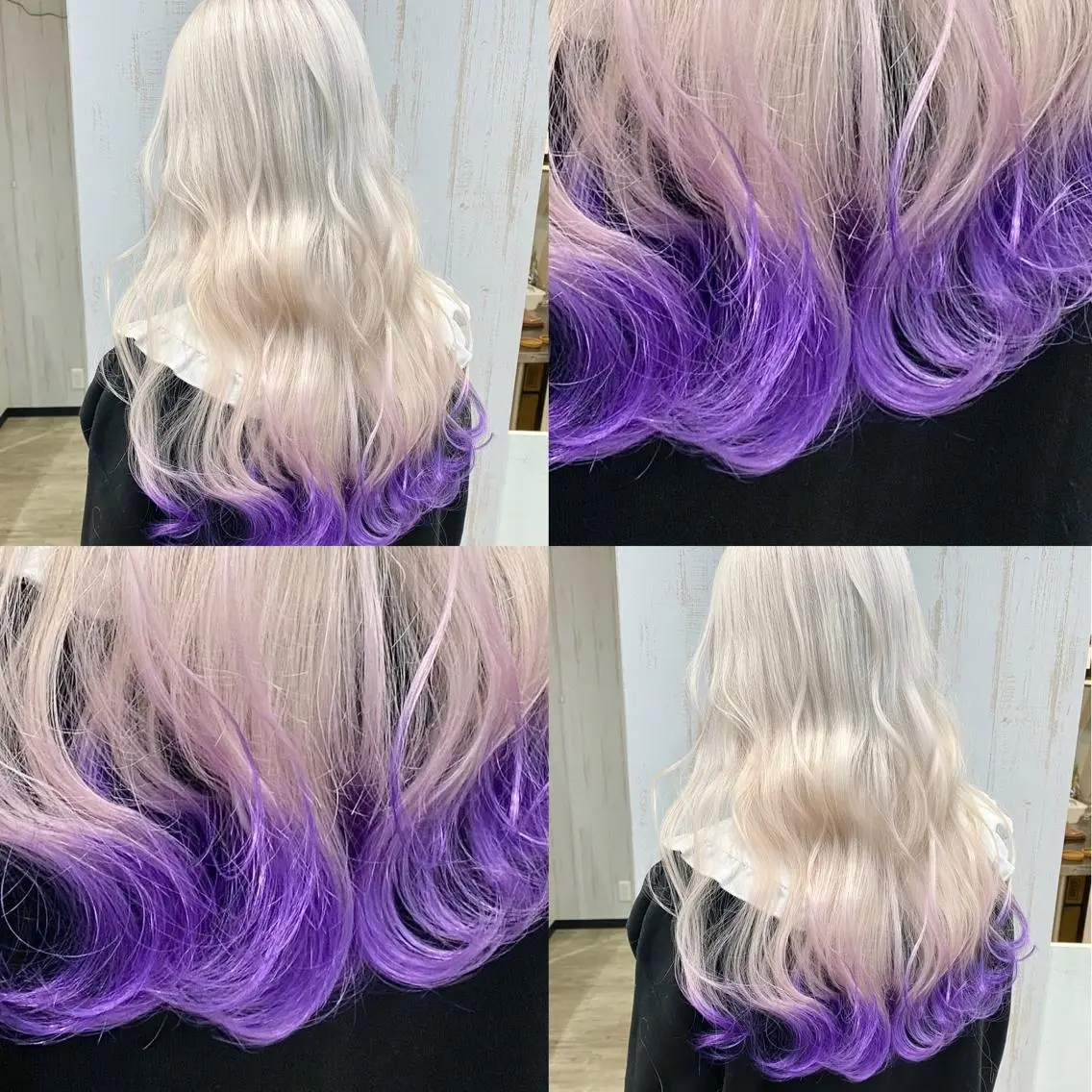 ロング ヘアカラー トリートメント ハイトーン💫 エクステ💫maiのヘアスタイル