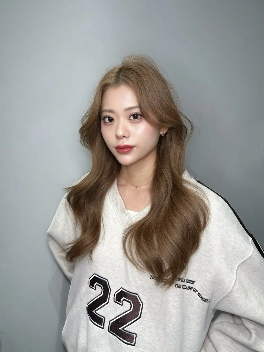 ロング カラー カット ヘアカラー トリートメント ワンホン×韓国/ 髪質改善/itaruのヘアスタイル