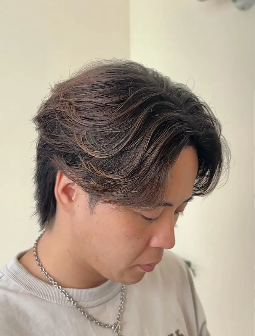 パーマ メンズ フェザーパーマ メンズパーマ カット パーマ RITZ 小平颯真のヘアスタイル