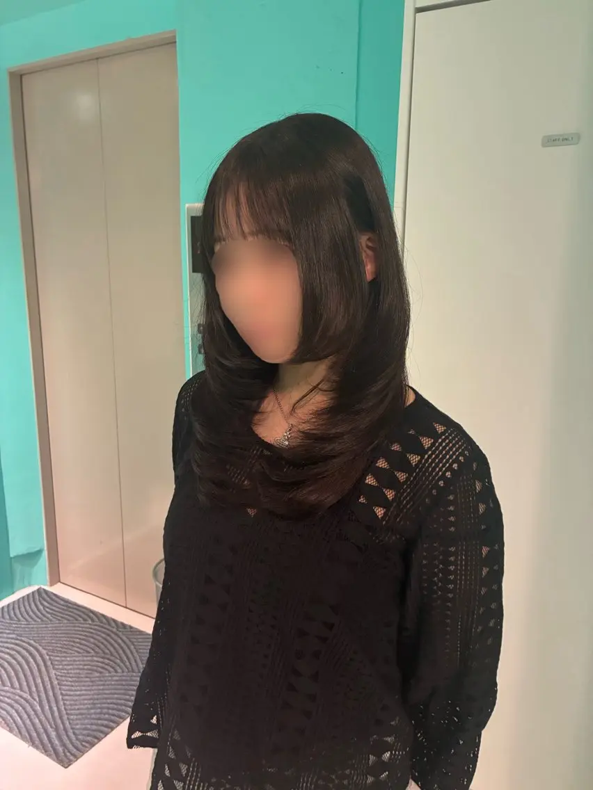 ロング レイヤーカット 池袋西口🐰かな ヘアアレンジのヘアスタイル