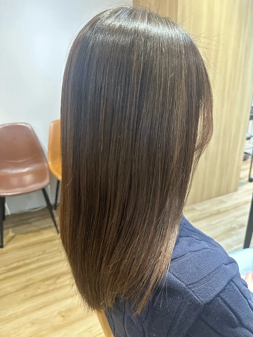 ミディアム パーマ 縮毛矯正 ✨✂️Nori ✂️✨のヘアスタイル